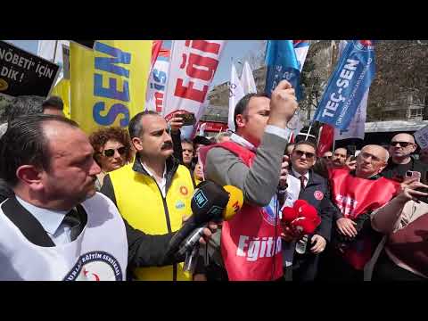 Eğitim-İş Genel Başkanı Kadem Özbay – Miili Eğitim Bakanlığı Önü Basın Açıklaması  | EĞİTİM İŞ