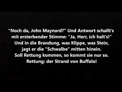 John Maynard - Theodor Fontane - Lesung mit Text - Ballade Gedicht Hörbuch audiobook deutsch
