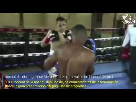 Nocaut del nicaragüense Melvin López a un rival colombiano en Miami