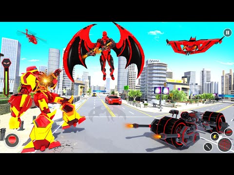 Flying Bat Robot Bike Transform Game