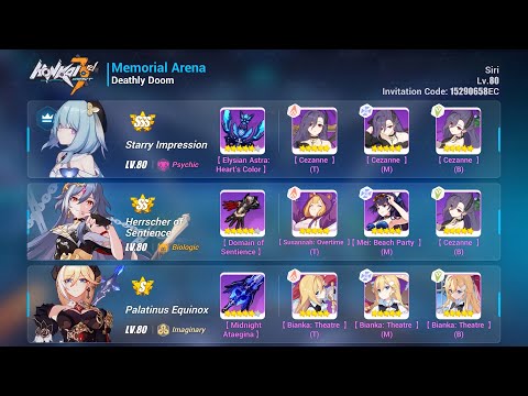 Honkai Impact 3 SEA | Memorial Arena Master | Doom 31946 | SI HoS PE