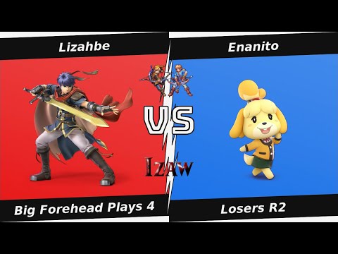Big Forehead Plays 4 Losers R2 - Lizahbe (Ike) Vs Enanito (Isabelle) - SSBU