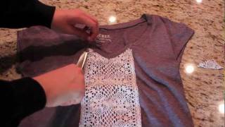 Lace Embellished T Shirt Tutorial