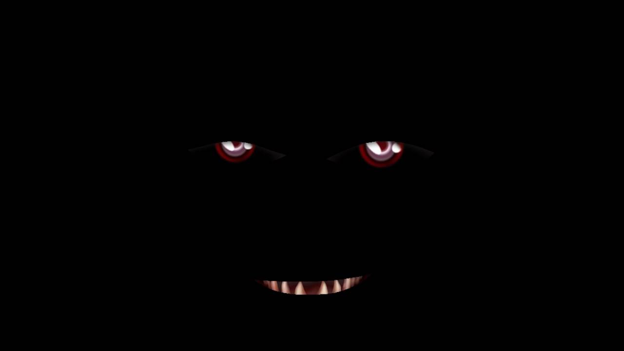 Scary face in the dark