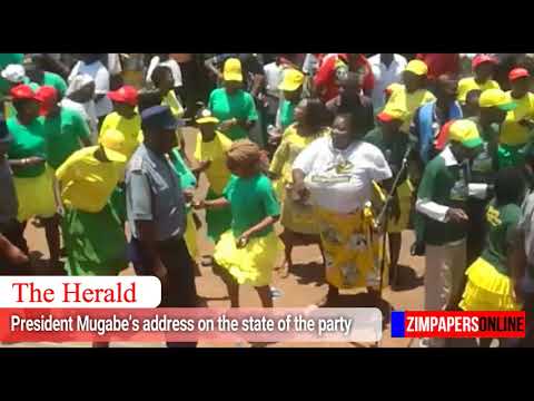 Mbare Chimurenga Choir at Zanu-PF HQ for President Mugabe’s address on the state of the party
