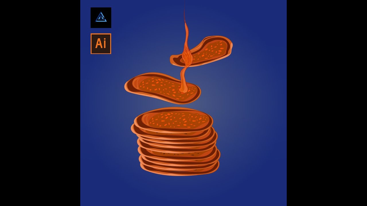 Adobe Illustrator CC Tutorials for Beginners: Pancake ( Speed Art ) |  #pancake #aagraphics91