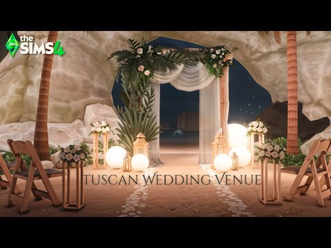 The Sims 4 - 💍Tuscan Baía Dell' Amore Wedding Venue - Relaxing Speed Build ASMR (CC Links)