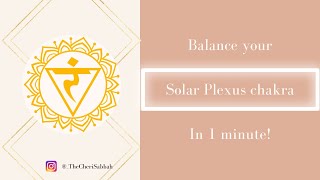 1 minute solar plexus healing