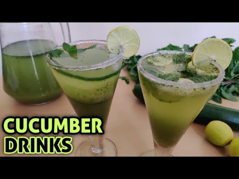 2 Ways of Making Refreshing Cucumber Summer drinks | Cucumber Cooler | Cucumber Lemonade/Mojito |