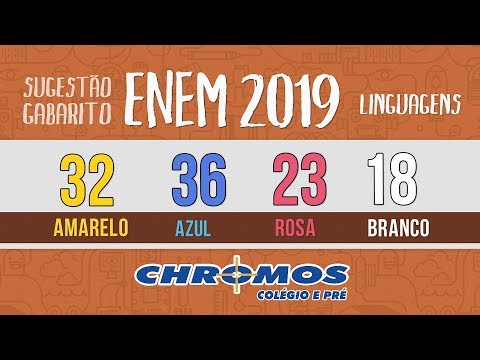 Gabarito ENEM 2019 CHROMOS - Prova Amarela: Questão 32 | Linguagens e Códigos