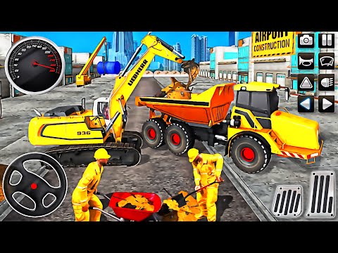Grand Airport Construction AirPlane 2020 - City Road Builder Simulator - Best Android Gameplay