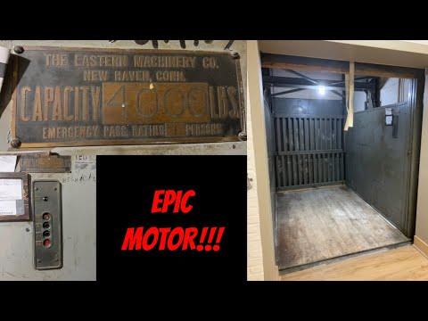 ABSOLUTELY AMAZING EASTERN PISTON PUMP FREIGHT ELEVATOR - EPIC MOTOR ALERT!
