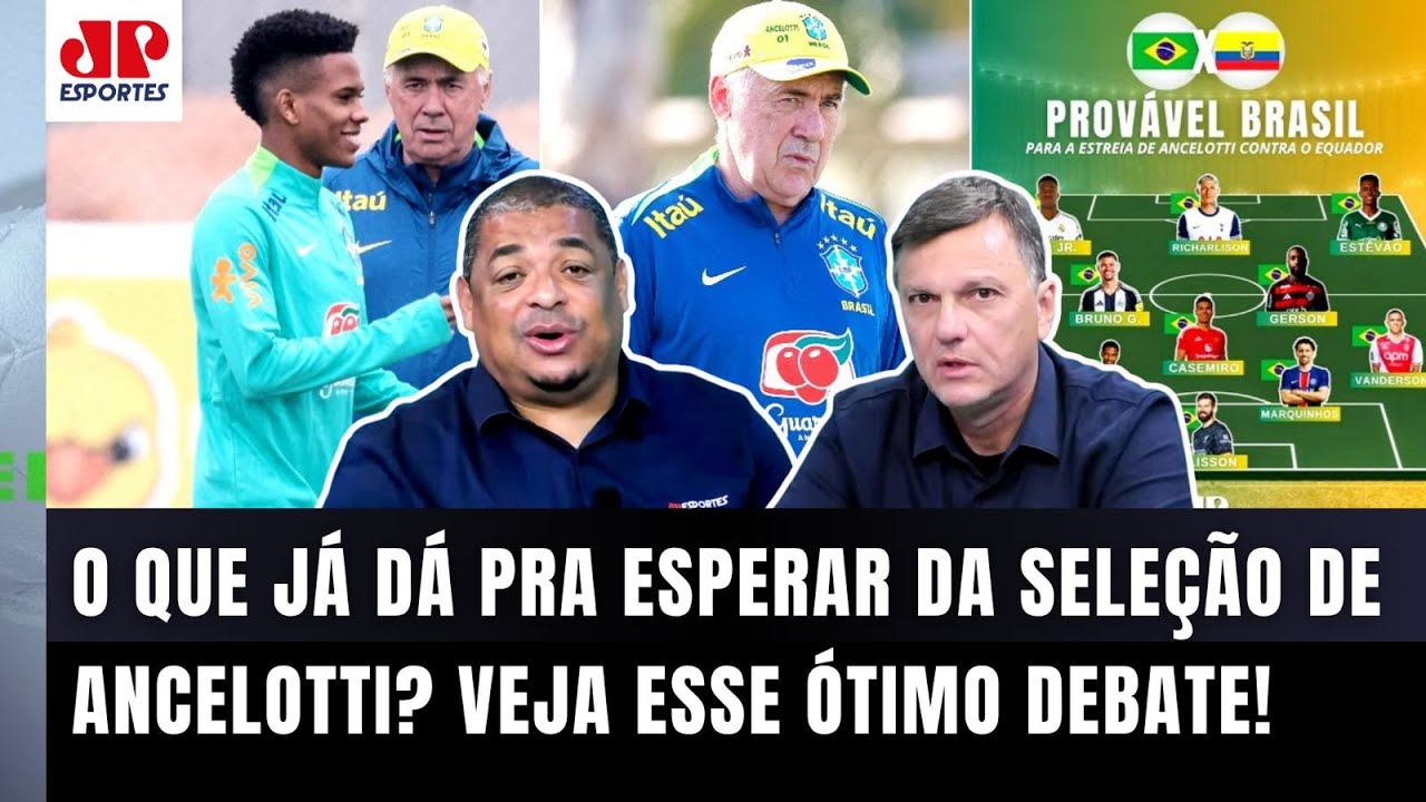 "SABE o que EU ACHO que o Ancelotti VAI FAZER na Seleção???" Mauro Cezar e Vampeta ANALISAM!