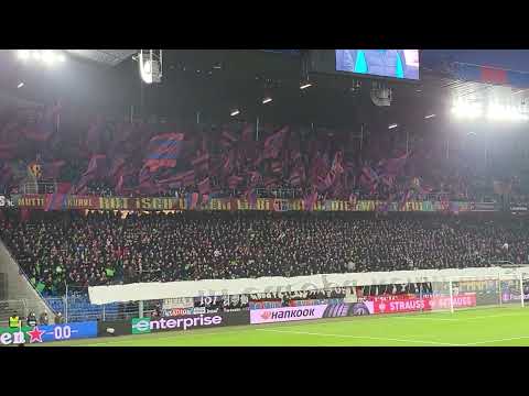 FC Basel Ultras going MENTAL v Olympique Marseille. Europa Conference League March 2022