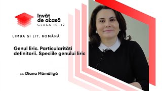 ”Genul liric, Particularitati definitorii. Speciile genului liric”