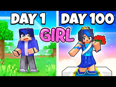 100 Day GIRL MAKEOVER in Minecraft!