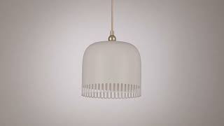 1_Watch A Video About the Possini Euro Enna White and Soft Gold Mini Pendant Light