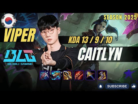BLG Viper CAITLYN vs EZREAL ADC - Patch 25.24 KR Ranked | lolrec