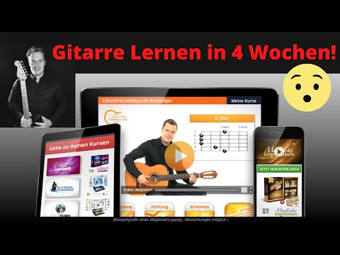Gitarre in 4 Wochen Crashkurs Interne | ⚠️ Aktualisiert 2022 ⚠️ | Gitarre Lernen Online