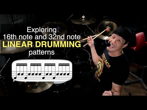 Exporing 16th note and 32nd note LINEAR DRUMMING patterns. (With BLOOPERS)