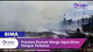 Puluhan Rumah Warga Ngali,Bima Hangus Terbakar