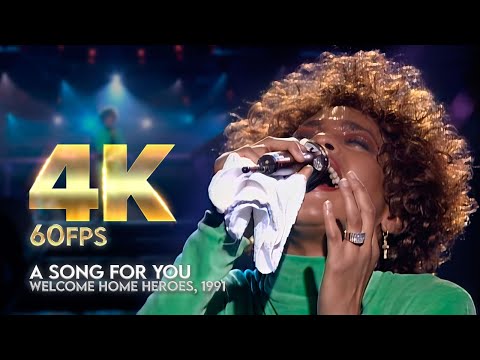 [4K60fps] Whitney Houston - A Song For You | Live at Welcome Home Heroes, 1991