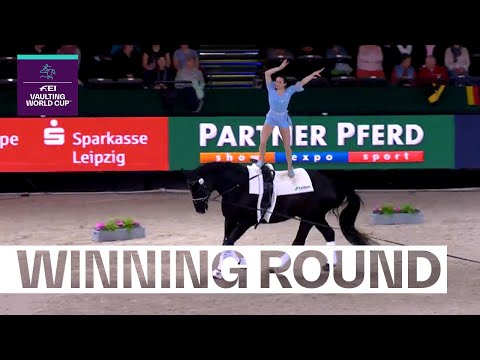 Janika Derks’ smooth skills to win | FEI Vaulting World Cup™ Leipzig