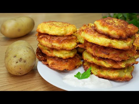 Einfach Kartoffeln reiben bereiten um 2 super leckere Kartoffelpuffer Rezepte zuzubereiten. ASMR