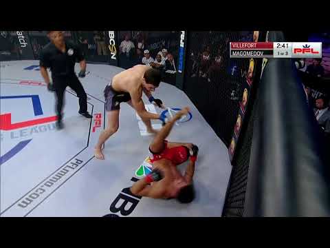 PFL3 DC: Fight 2 - Magomedov kicks  Villefort