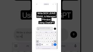 😎 Using ChatGPT prompt, write any Sick Leave email or resignation letter 🔥 #shorts #chatgpt #office