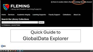 This video provides a concise tutorial on how to navigate and utilize the GlobalData Explorer for accessing market research reports.