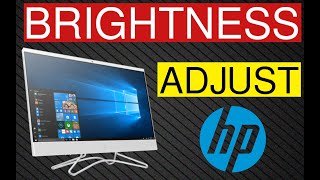 How to Adjust Brightness HP 24 All-in-One Desktop PC | Adjust Monitor Brightness