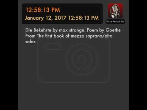 Die Bekehrte Accompaniment