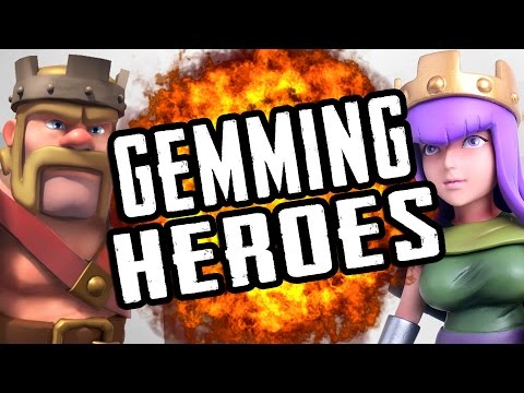 Clash Of Clans | "GEMMING TO MAX #8" | GEMMING HEROES TO LVL 37!