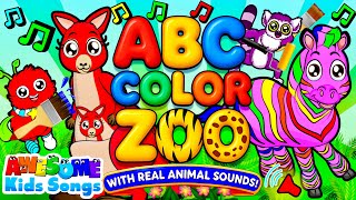 ABC Animal Color Song 2 – Gentle Zoo Phonics & Sounds for Kids | Relaxing ABC Ballad!