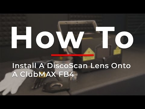 Installation einer DiscoScan-Linse an einem KVANT ClubMAX FB4