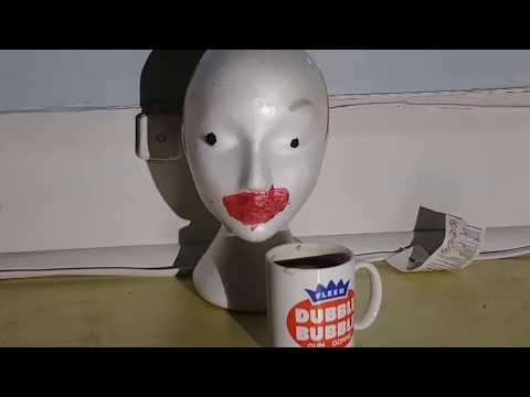 Felipa drinks hot chocolate