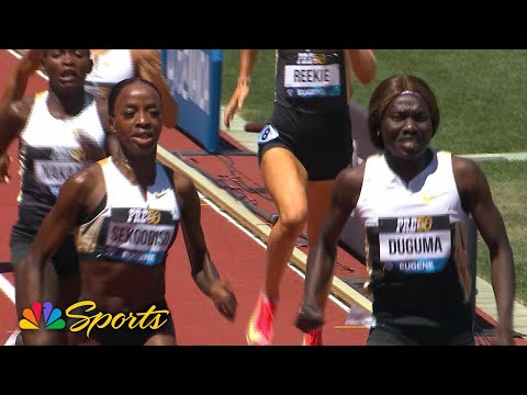 Tsige Duguma hangs on to secure Prefontaine Classic 2025 women's 800m victory | NBC Sports