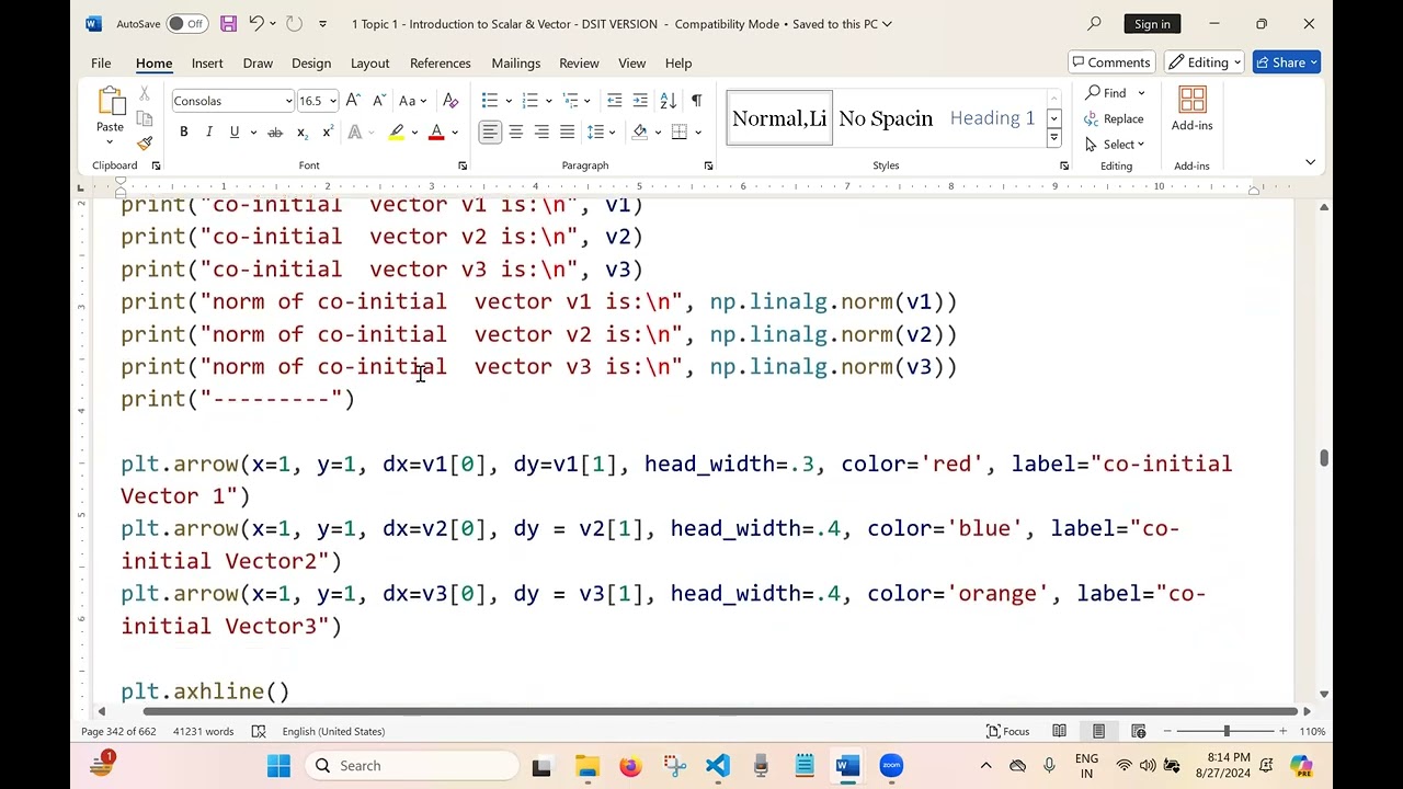 Day 08-DSIT-Mathematics for ML-Linear Algebra