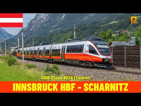 Cab Ride Innsbruck - Scharnitz (Karwendelbahn, Austria) Train driver’s view in 4K