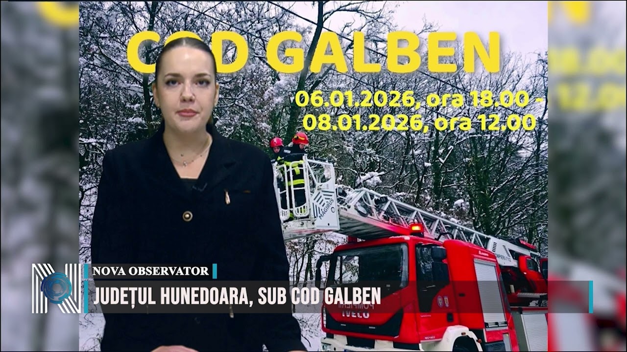 JUDEȚUL HUNEDOARA, SUB COD GALBEN