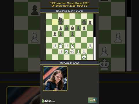 🇺🇦 Anna Muzychuk vs Madinabonu Khalilova 🇺🇿 | FIDE Women Grand Swiss 2025 | Round 3