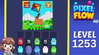 Pixel Flow Level 1253 Solution Walkthrough
