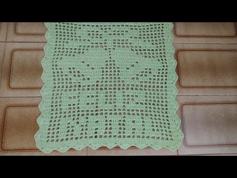 Tapete de crochê Feliz Natal. Parte 1.