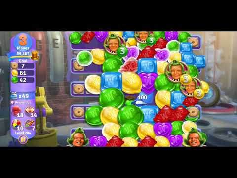 Willy Wonka's World of Candy - Level 204 Complete - No Hacks / No Boosters (Android/IOS)