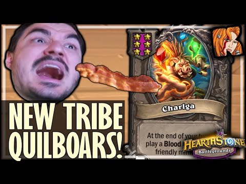 VEGAN TRIES BACON! (QUILBOARS!) - Hearthstone Battlegrounds