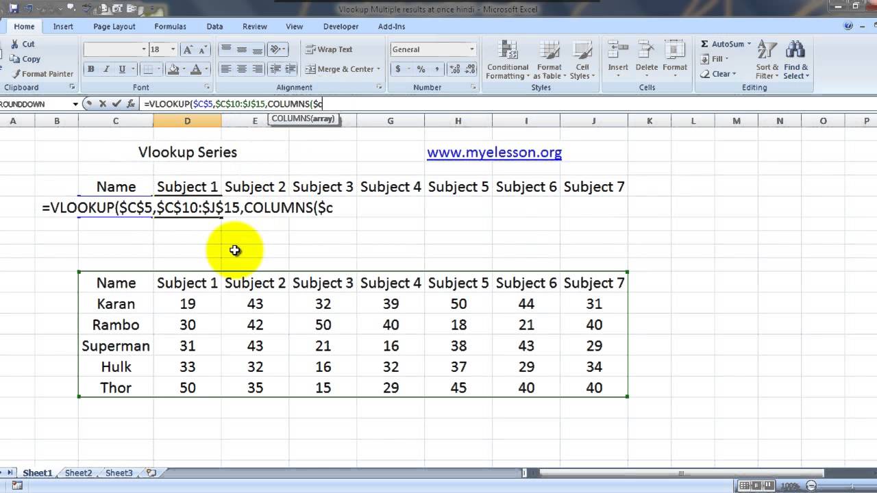 Vlookup Multiple Results For Single Query in Excel Hindi