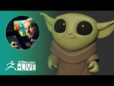 3D Model Baby Yoda in ZBrush #withme ! - Shane Olson - ZBrush 2020