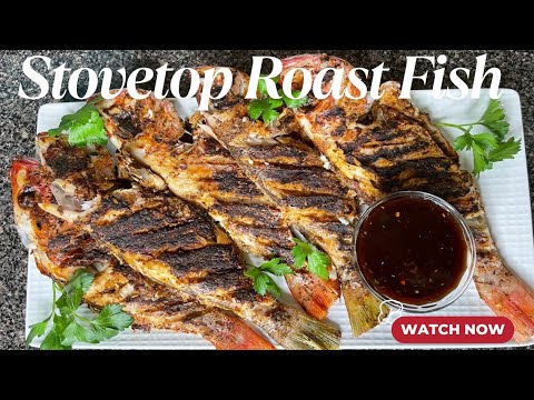 Roast Fish | How To Make Roast Fish | Stove Top Roast Fish | Roast Snapper