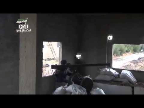 استهداف تل الهش في ريف درعا بواسطة مدفع B10 من قبل كتيبة البنيان بالاشتراك مع لواء أحرار نوى